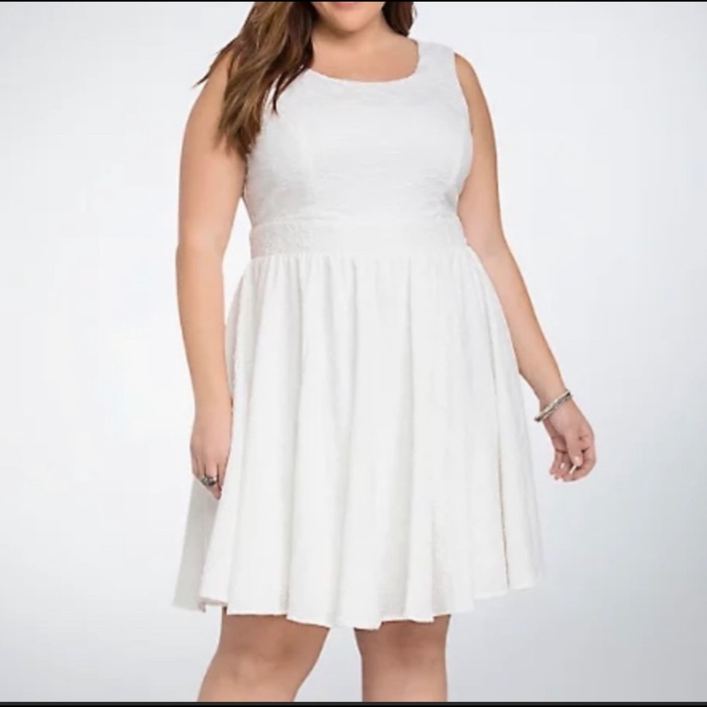 Torrid white skater dress